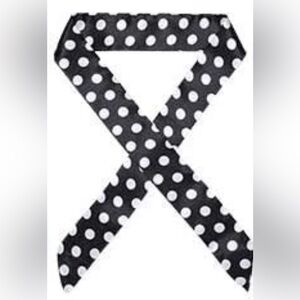 Classic Black & White Polka Dot Versatile Scarf